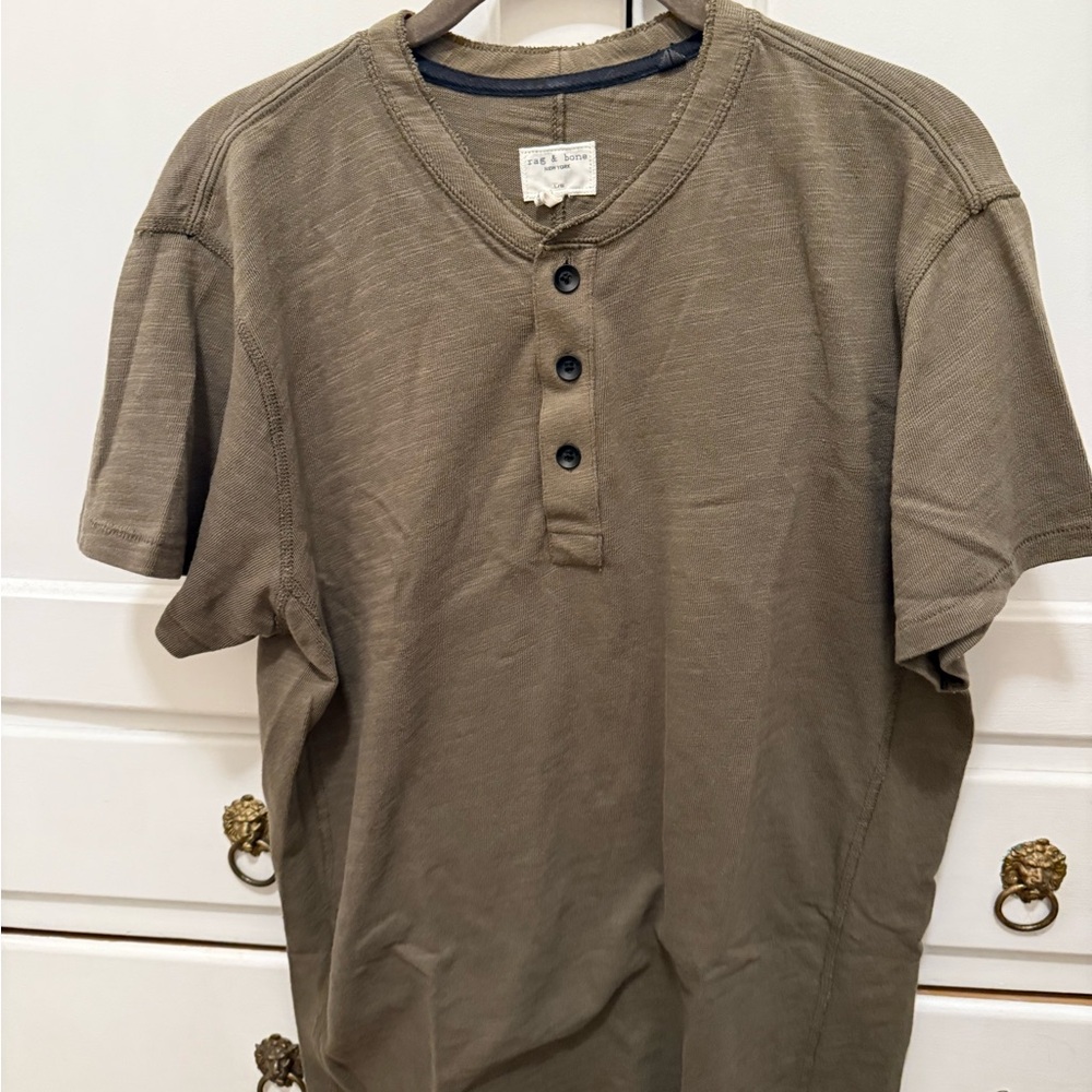 Olive Henley Shirt